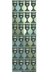 STICKERS: SILVER BECHER 24 PER SHEET-25 SHEETS