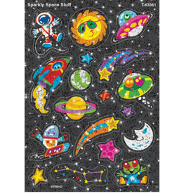 SPARKLE STICKER: SPACE STUFF - 2 SHEETS