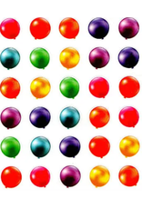 STICKERS: BALLOONS 3/4” 10 SHEETS