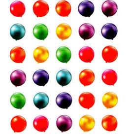 STICKERS: BALLOONS 3/4” 10 SHEETS