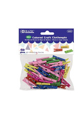 CLOTHESPINS: MINI 1"  -  ASSORTED COLORS 50 PACK