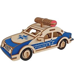 3D WOODEN PUZZLE: POLICE CAR