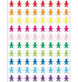 STICKER FORMS -  RAINBOW PEOPLE .5"  3 Sheets