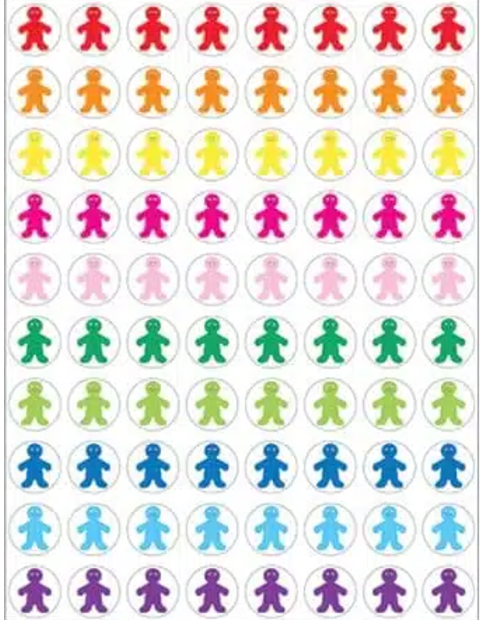 STICKER FORMS: RAINBOW PEOPLE .5"  25 SHT
