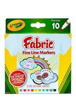 Crayola CRAYOLA FINE LINE FABRIC MARKERS - 10 PACK