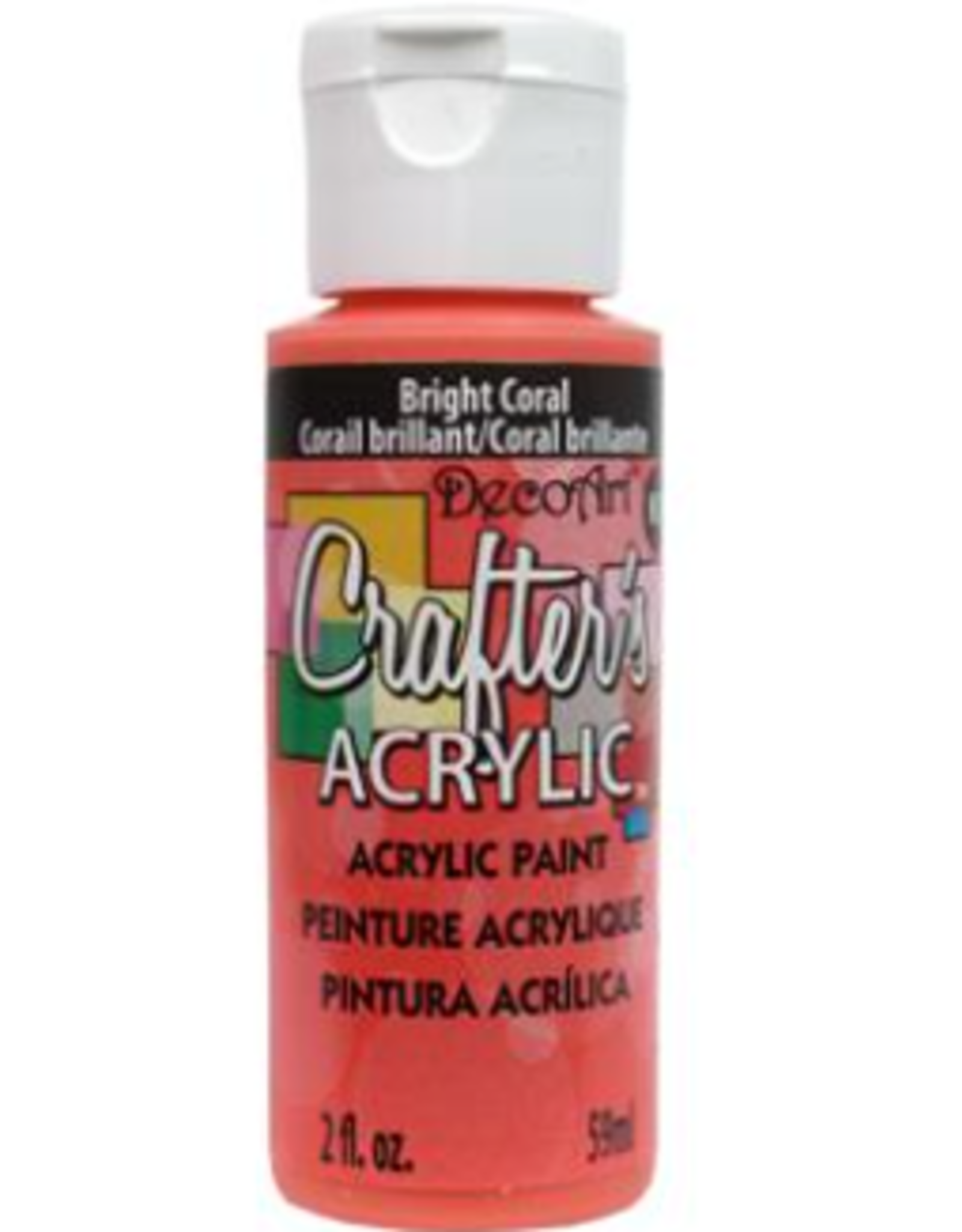 ACRYLIC PAINT: BRIGHT CORAL 2OZ