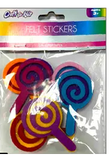 FELT LOLLIPOP STICKER 12pc