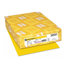 CARDSTOCK ASTROBRIGHT: 65LB 8½''x11''  SOLAR YELLOW 250 sheets
