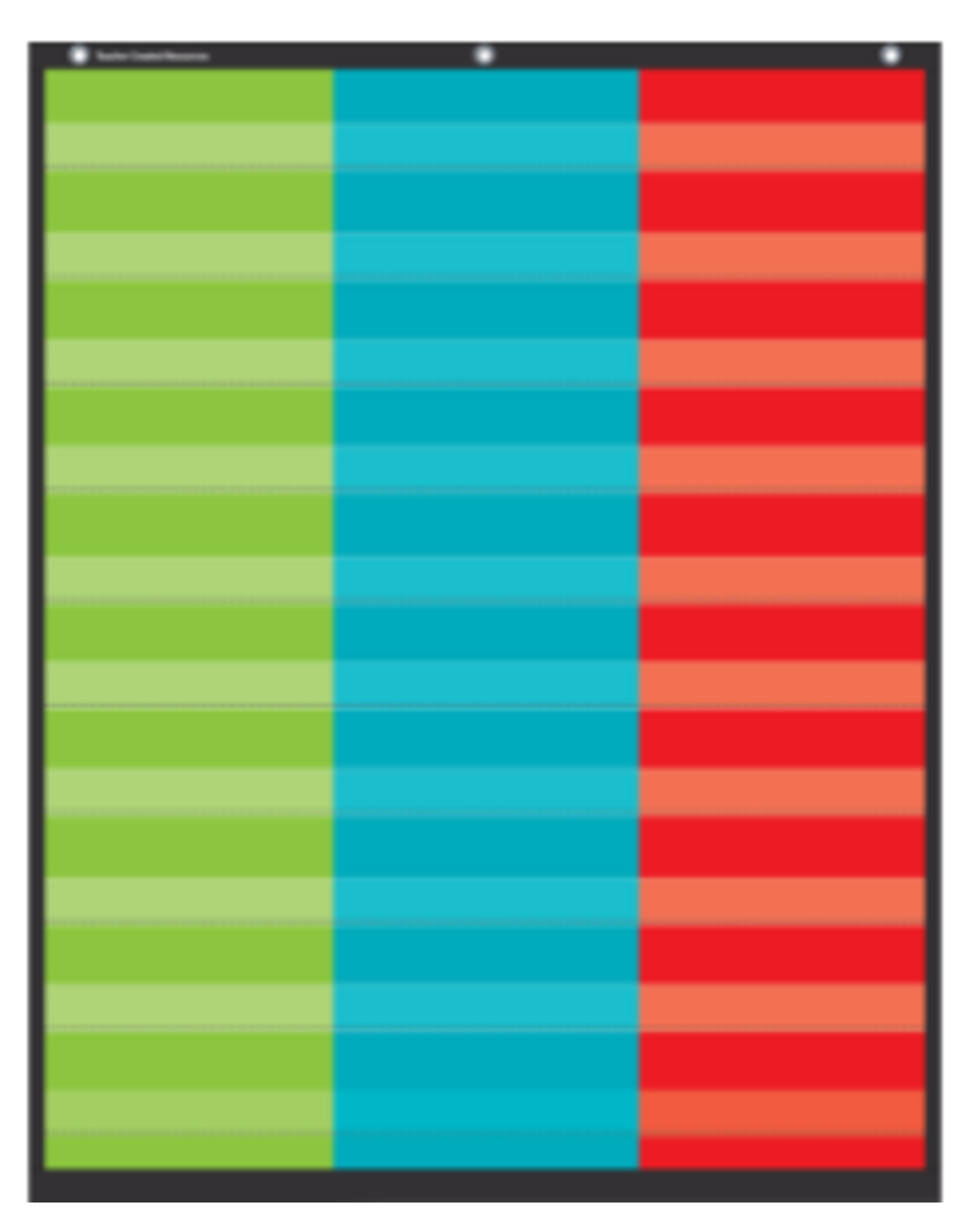 THREE COLUMN POCKET CHART