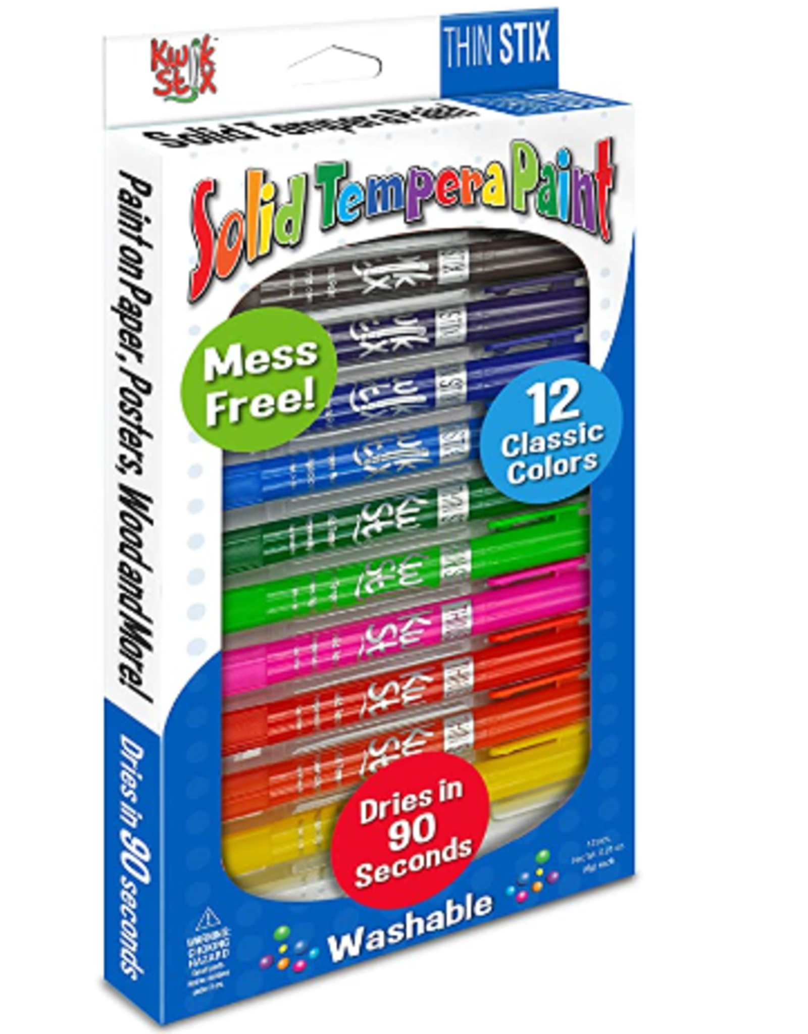 KWIK STIX - THIN PAINT STICKS  12 PACK
