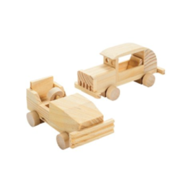 WOOD CAR -  UNFINISHED/UNPAINTED  BOX/12pcs