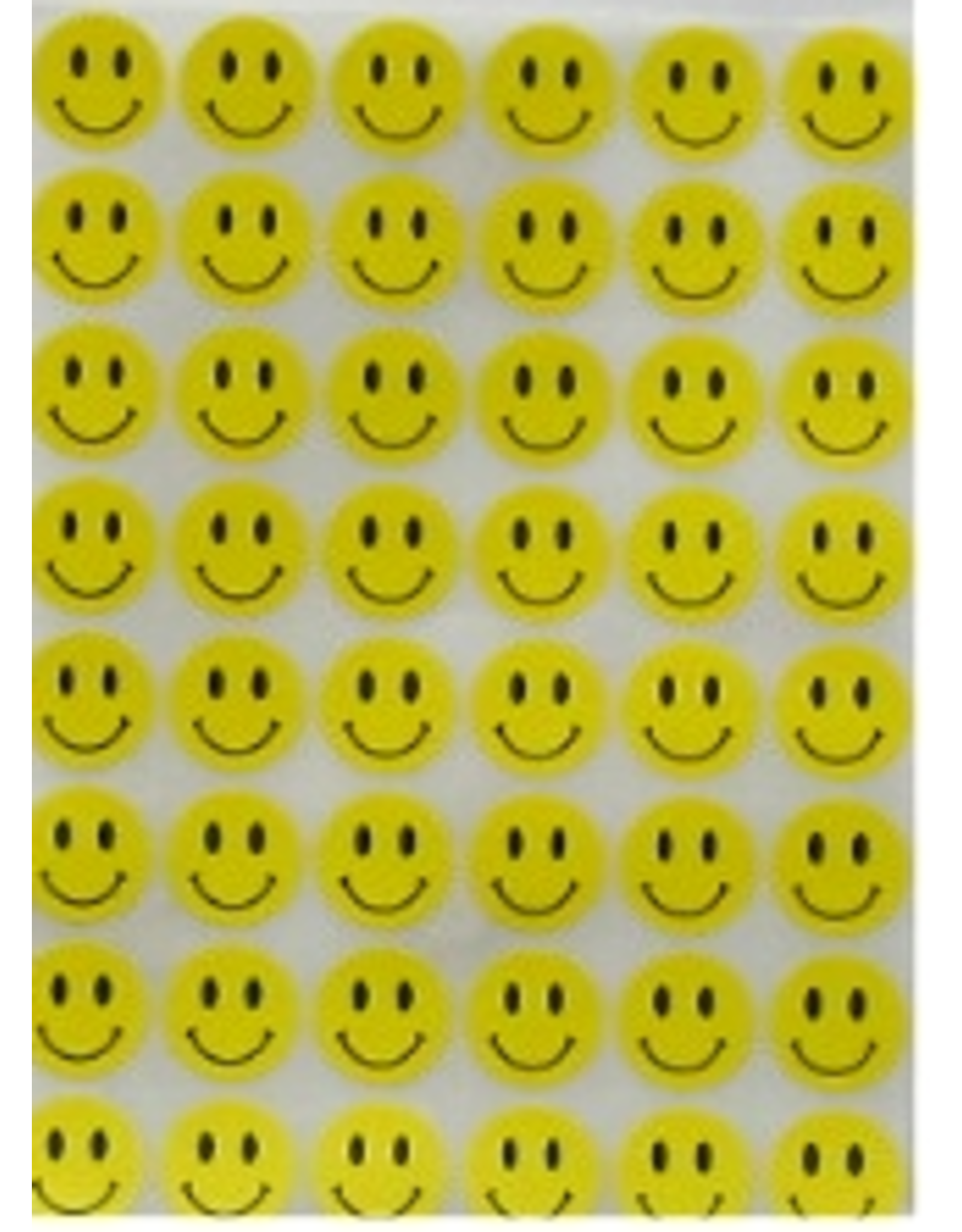 STICKER: YELLOW SMILE 6 ACROSS 10 SHEET