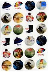 STICKERS: WINTER ITEMS-HEBREW 10 SHT