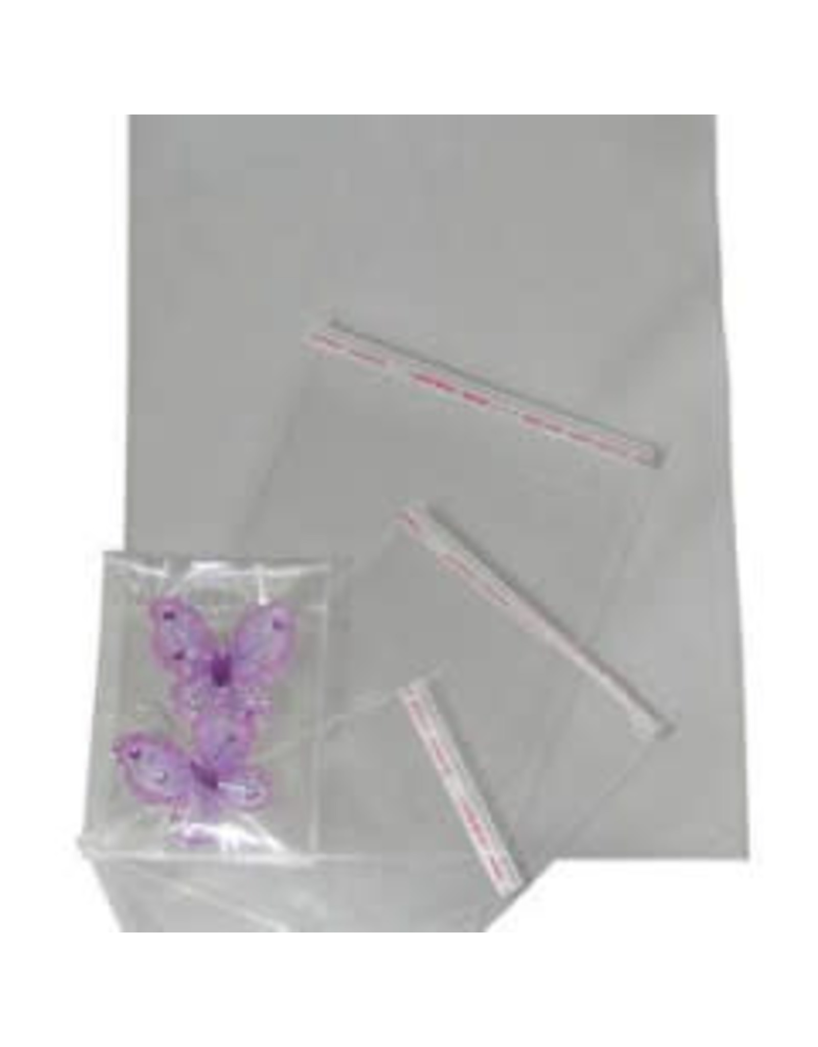 BAGS - CLEAR CELLOPHANE  SELF SEALING   8"x10"  50bags