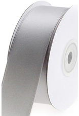SATIN RIBBON: 5/8” SILVER X 25 YRD
