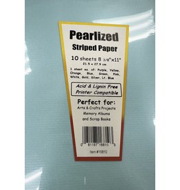 PEARLIZED STRIPED PAPER 10-assorted sheets
