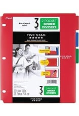 MEAD FIVE STAR 3-TABS 2-POCKET DIVIDERS
