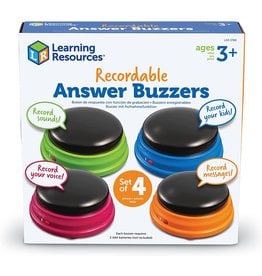 Learning Resources Recordable Answer Buzzers, Set of 4