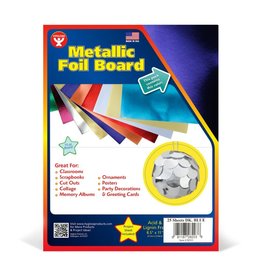 METALLIC FOIL BOARD: 8½x11, BLUE -25PK