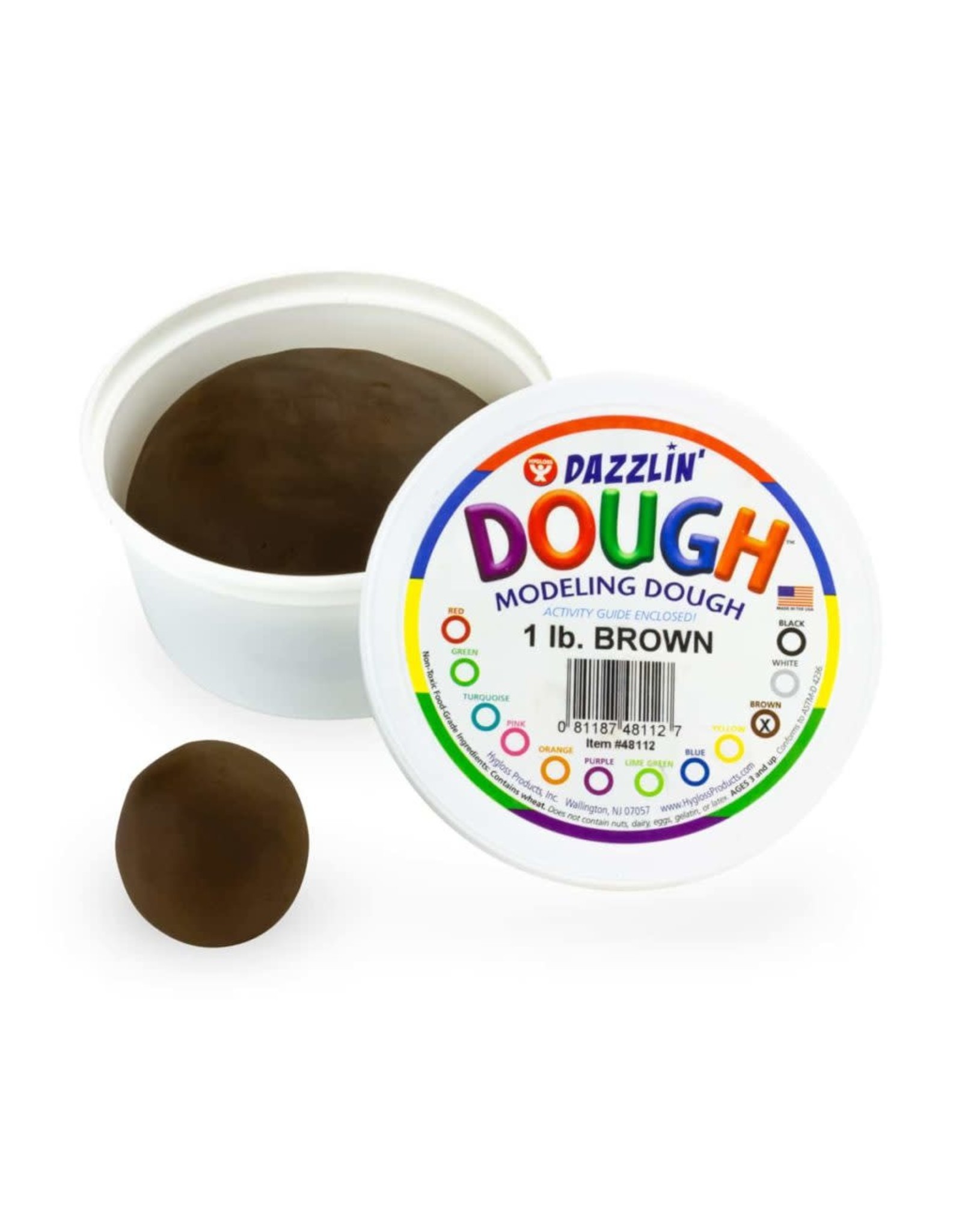 DAZZLIN DOUGH: 1 LB UNSCENTED BROWN