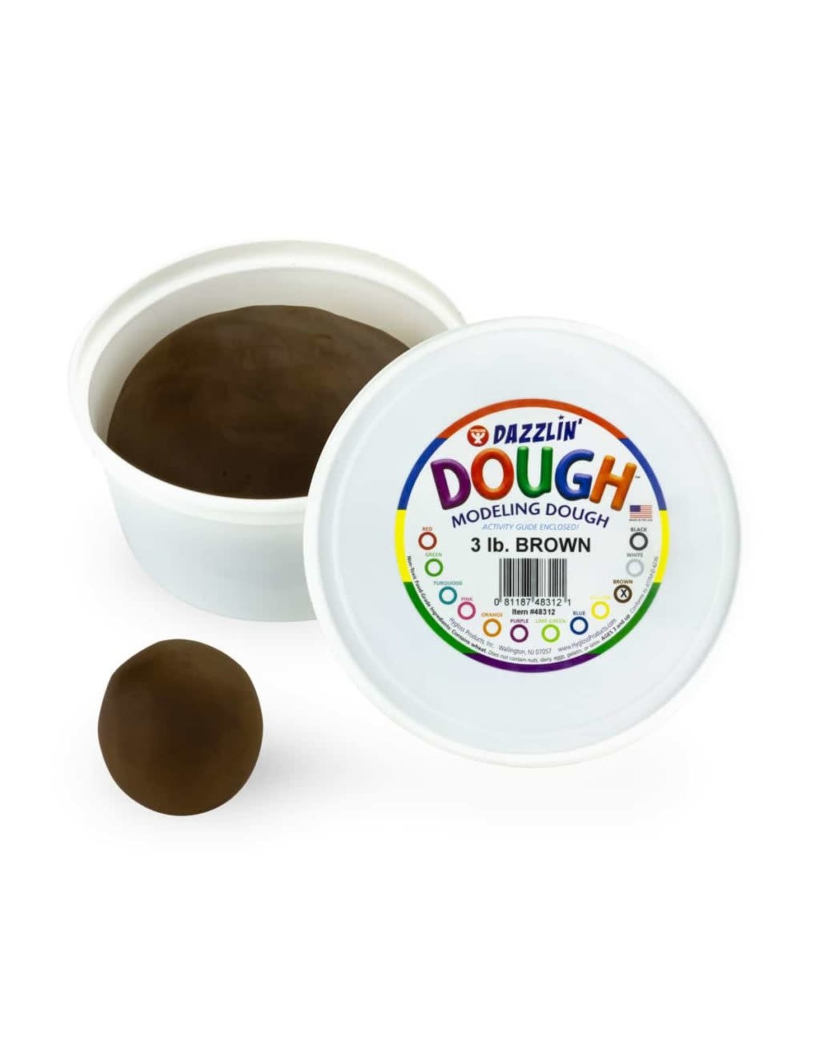 DAZZLIN DOUGH: 3 LB UNSCENTED BROWN
