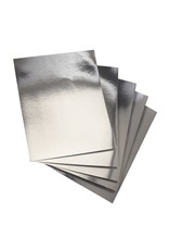 METALLIC  FOIL BOARD 8½x11, SILVER -25PK