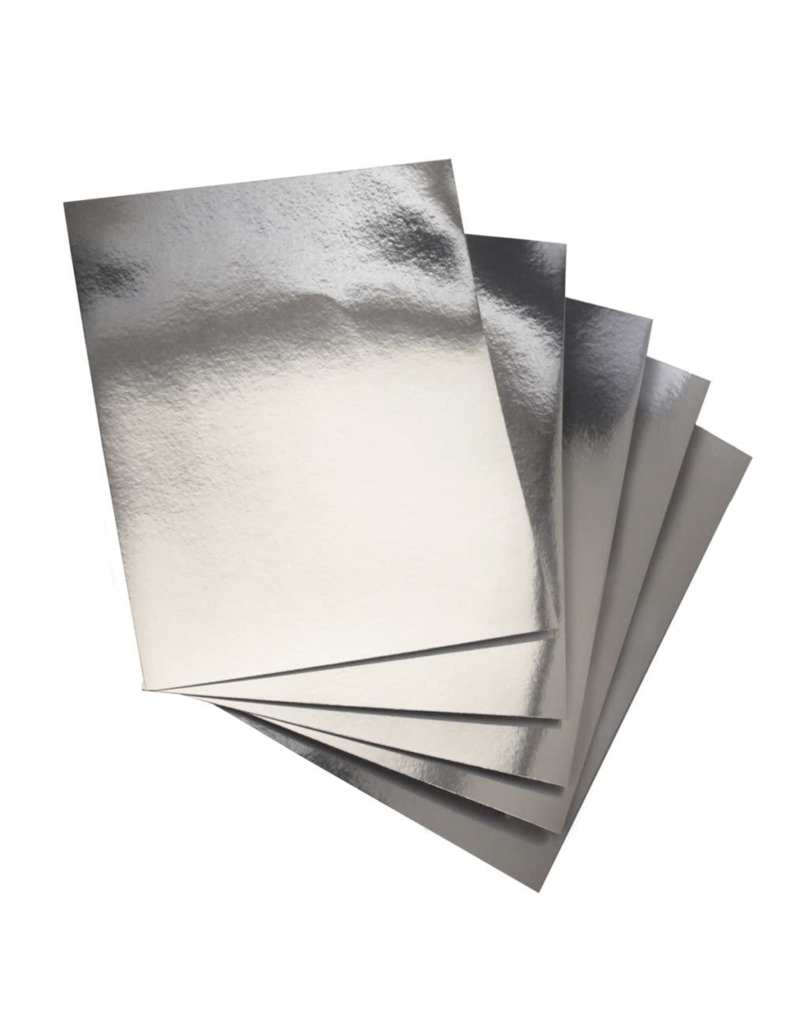 METALLIC  FOIL BOARD 8½x11, SILVER -25PK