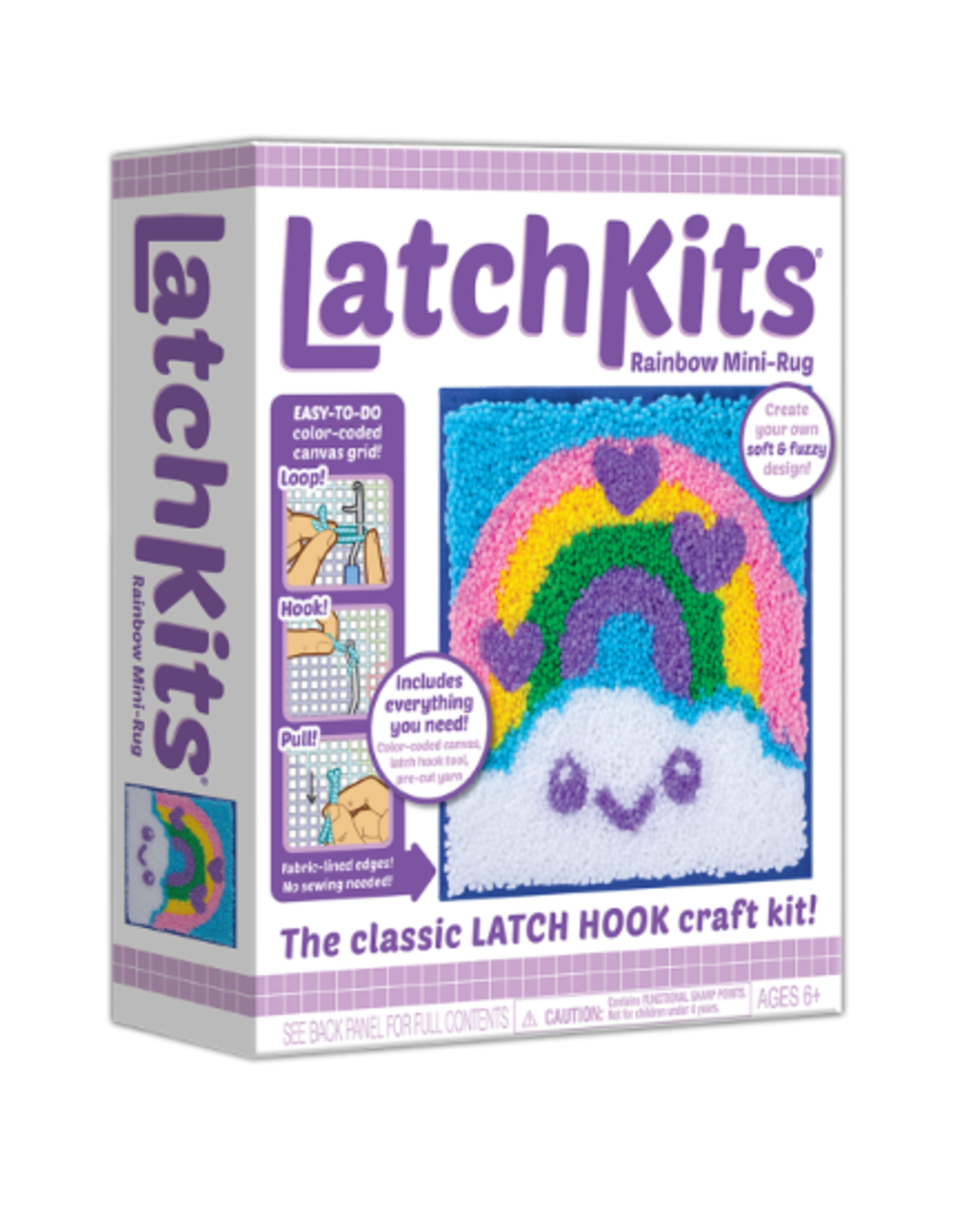 LATCH HOOK KIT: RAINBOW - Creative Kids