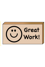 WOODEN/RUBBER STAMP: GREAT WORK