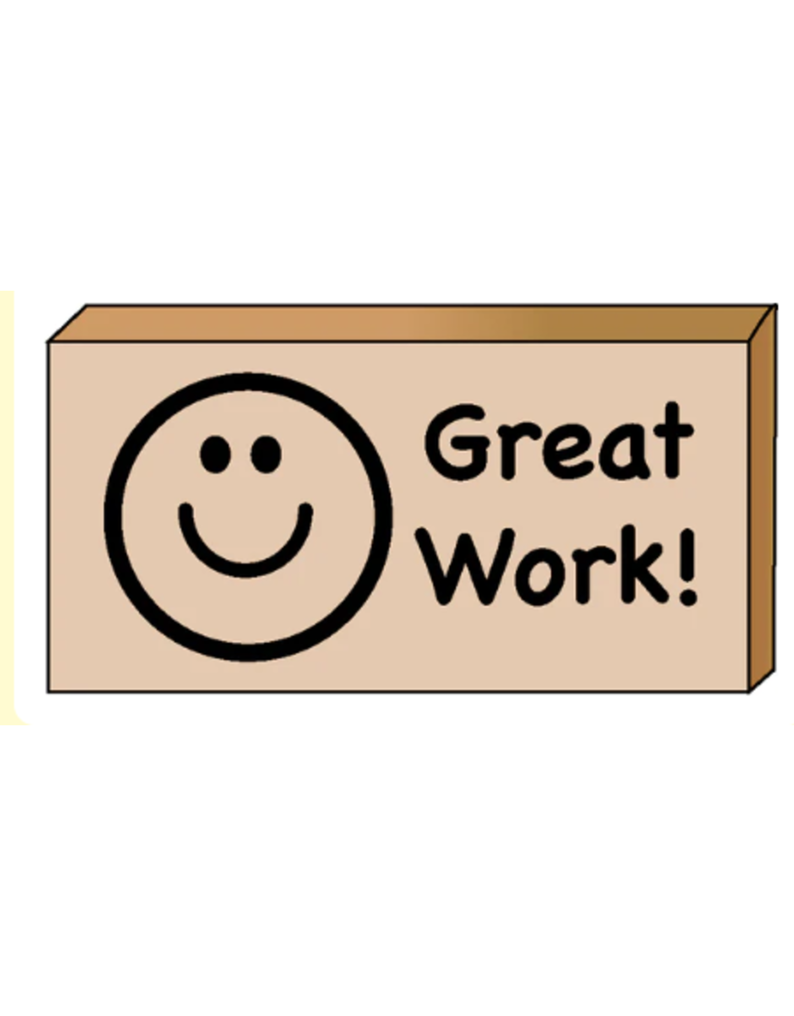 WOODEN/RUBBER STAMP: GREAT WORK