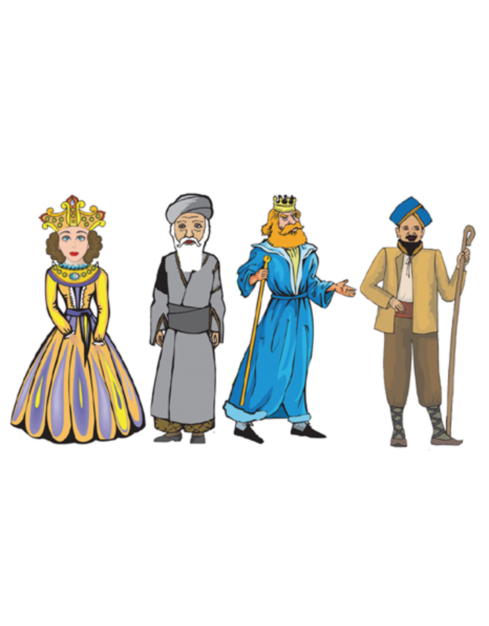 CUT OUTS: PURIM CHARACHTERS 20 SETS OF 4