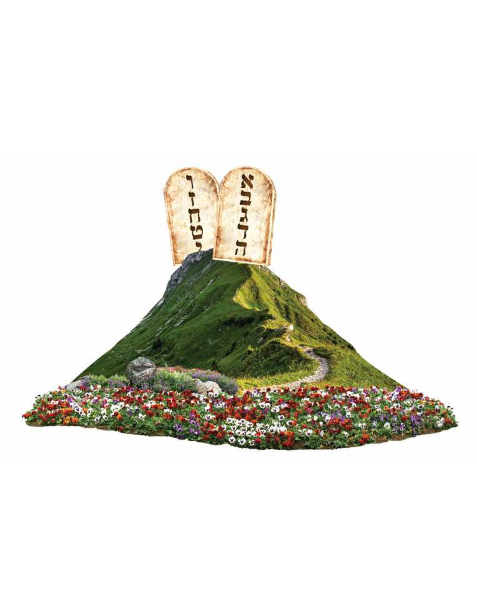 CUT OUT: HAR SINAI WITH LUCHOS 4.5"X3.5"  20 PACK