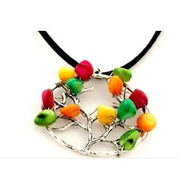 AZILA BEADED TREE PENDANT