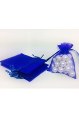 ORGANZA BAGS : 3"x4" ROYAL BLUE 12PC