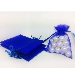 ORGANZA BAGS : 3"x4" ROYAL BLUE 12PC