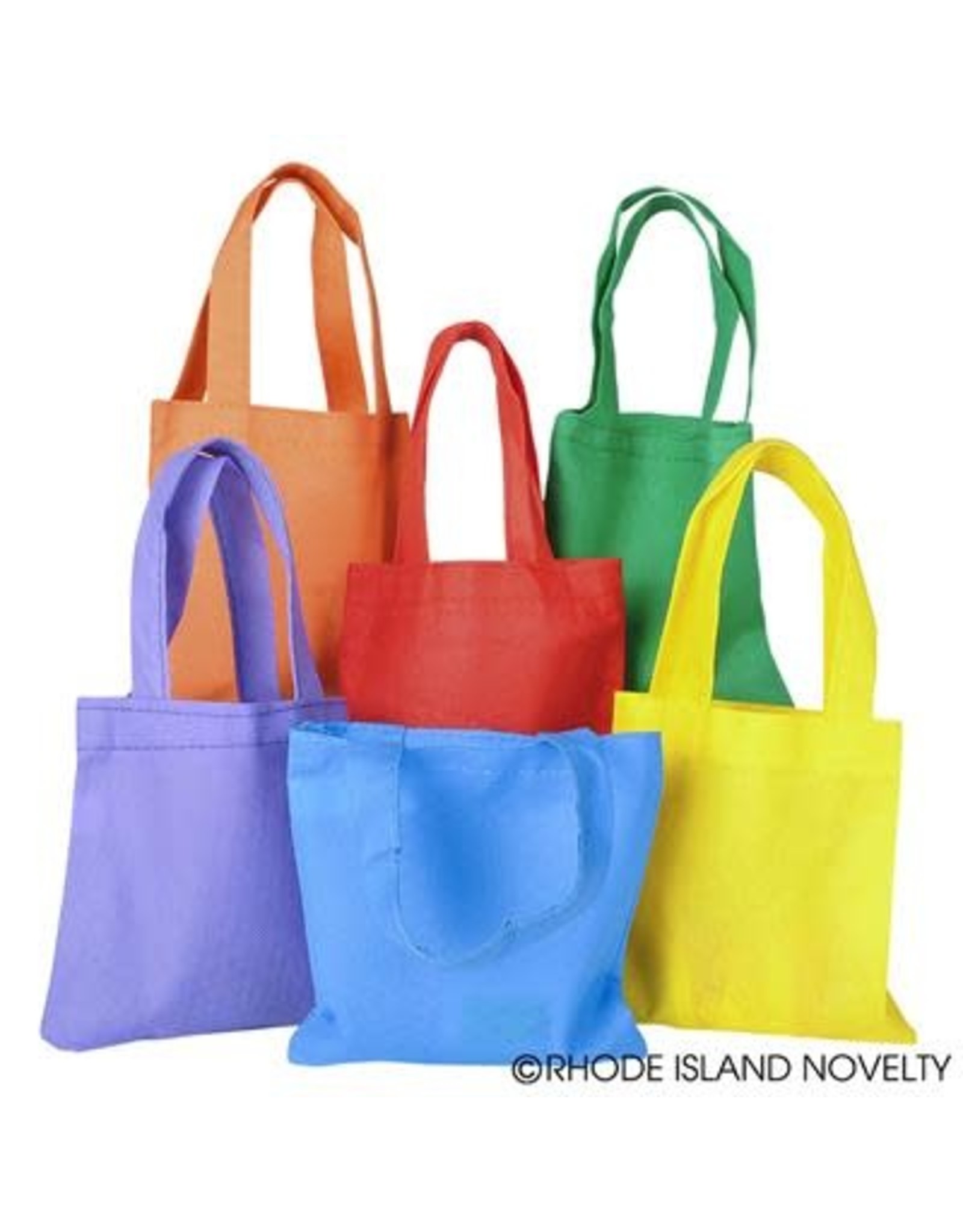 FABRIC TOTE BAG  ASST CLRS 6x6" BAG/DOZ