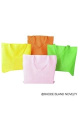 FABRIC TOTE BAG ASST CLRS 15"x16.5"