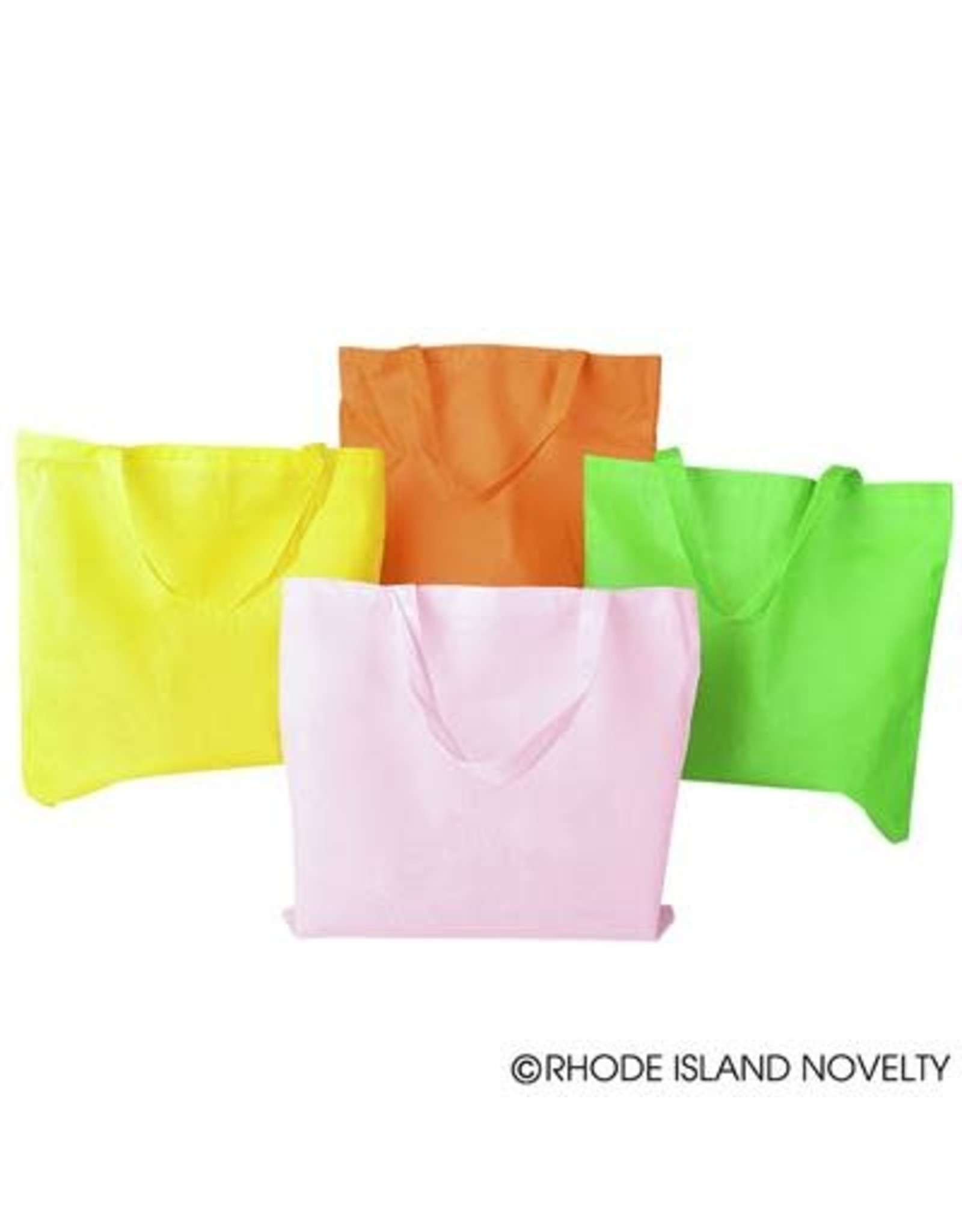 FABRIC TOTE BAG ASST CLRS 15"x16.5"