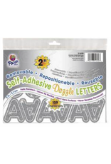 REPOSITIONABLE LETTERS 2" SILVER DAZZLE