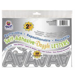 REPOSITIONABLE LETTERS 2" SILVER DAZZLE