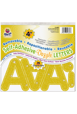 REPOSITIONABLE LETTERS 4" GOLD DAZZLE