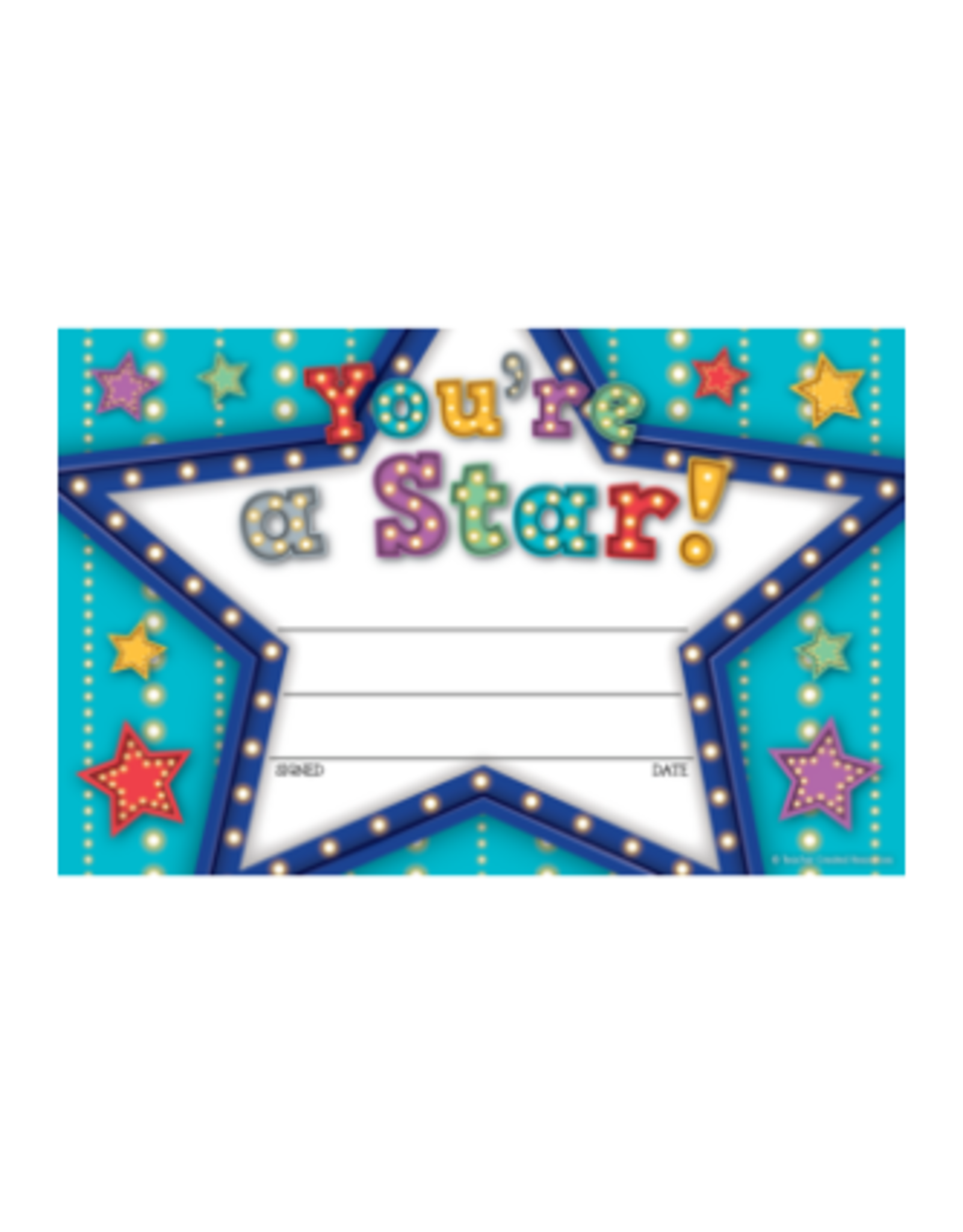 AWARD CERTIFICATE: YOU'RE A STAR MARQUEE 25 PACK