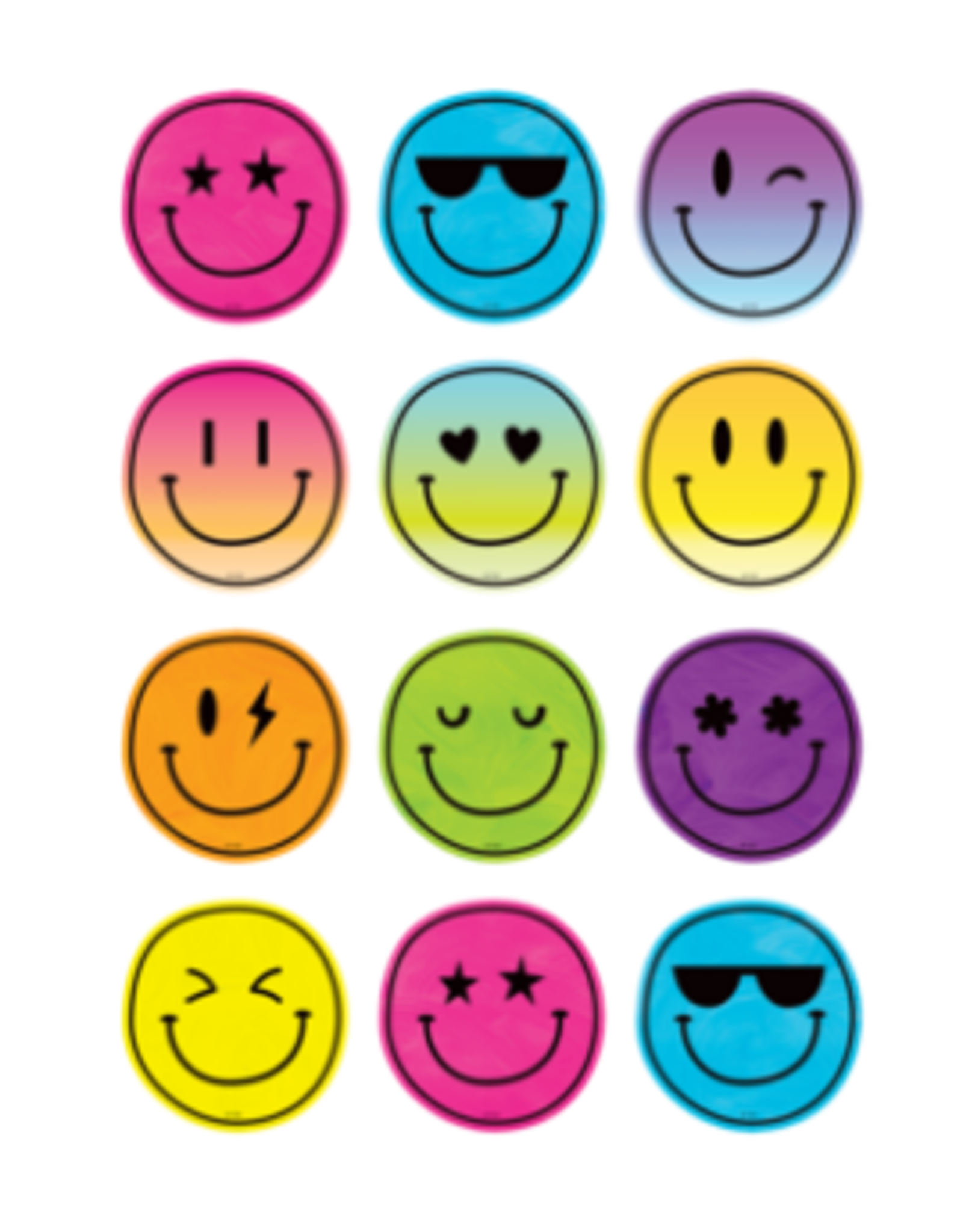 MINI CUT OUT: BRIGHTS 4EVER SMILES 2⅝” x 2⅝” 36 PACK