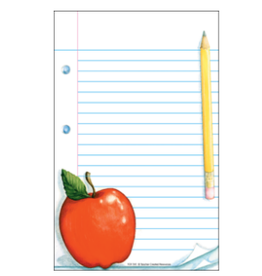 NOTEPAD: LINED WITH APPLE 5.25"x8.25" 50 SHEETS