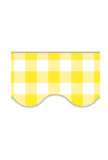 SCALLOPED BORDER YELLOW GINGHAM - 2 3/16"X35"