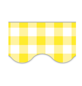 SCALLOPED BORDER YELLOW GINGHAM - 2 3/16"X35"