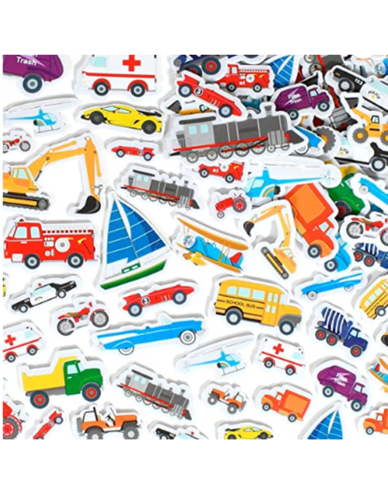FOAM TRANSPORTATION STICKER 168PC