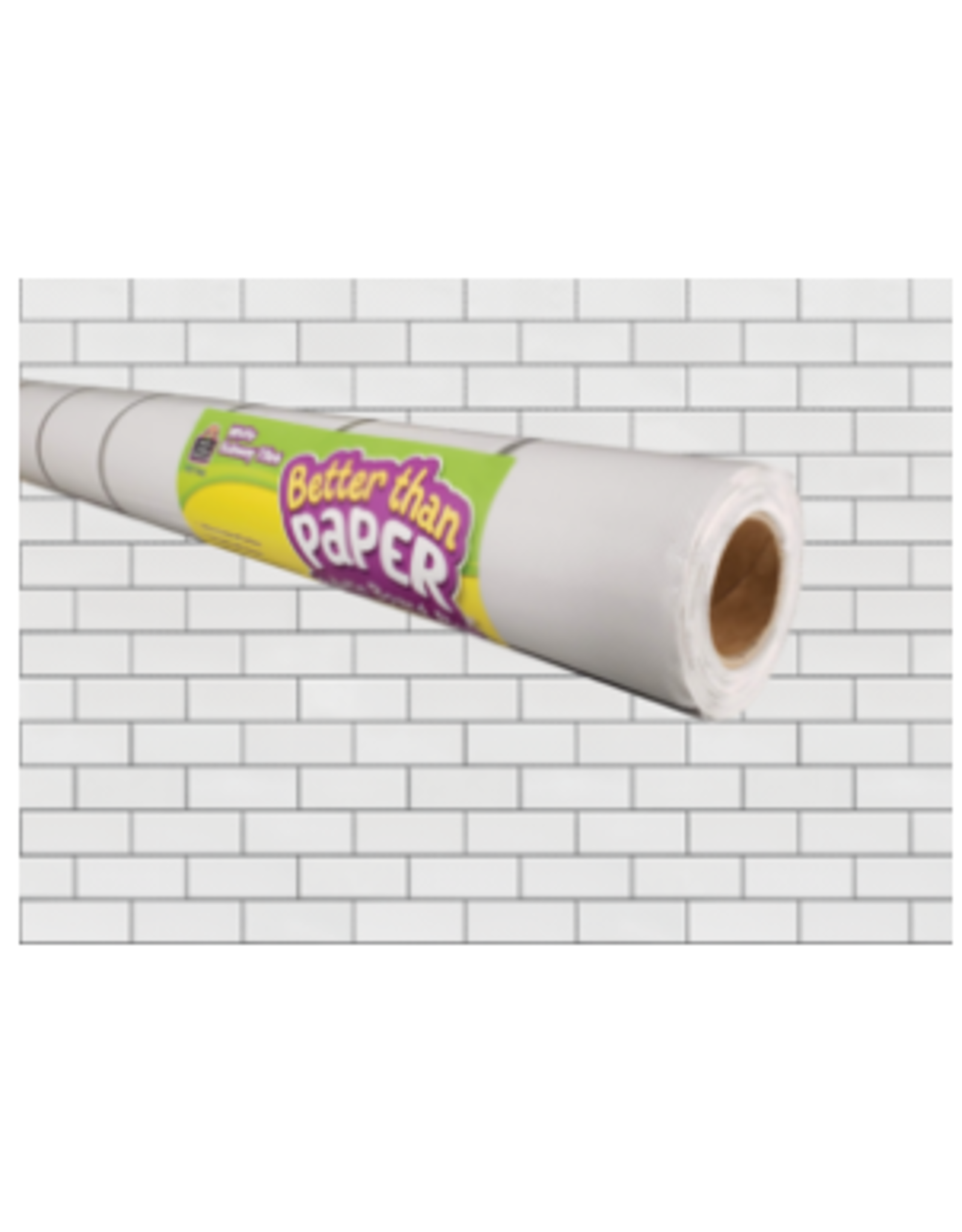BETTER BACKING PAPER: 48"X12' WHITE SUBWAY TILE