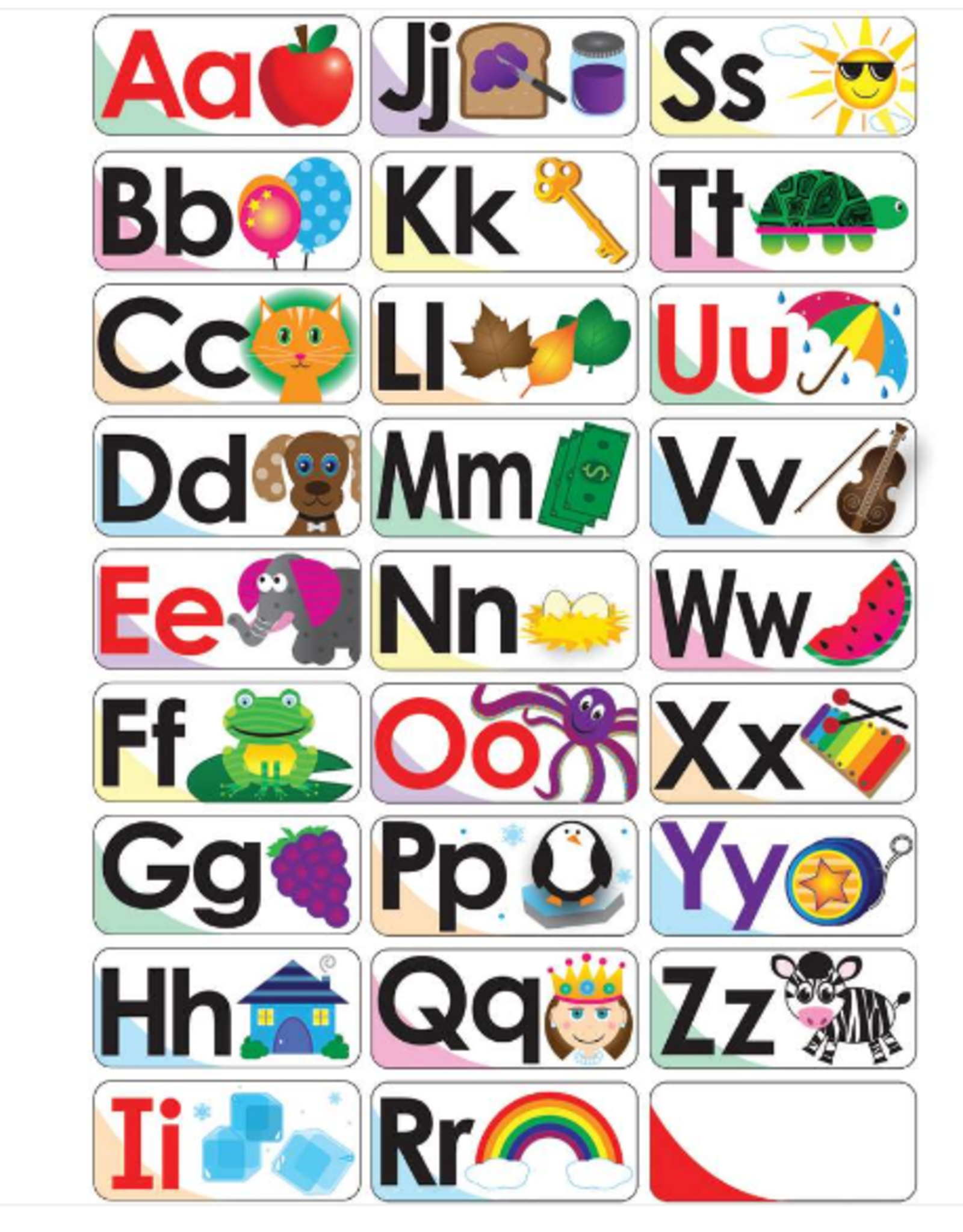 MAGNETIC ABC DOUBLE SIDED WORD/PICTURE TILES