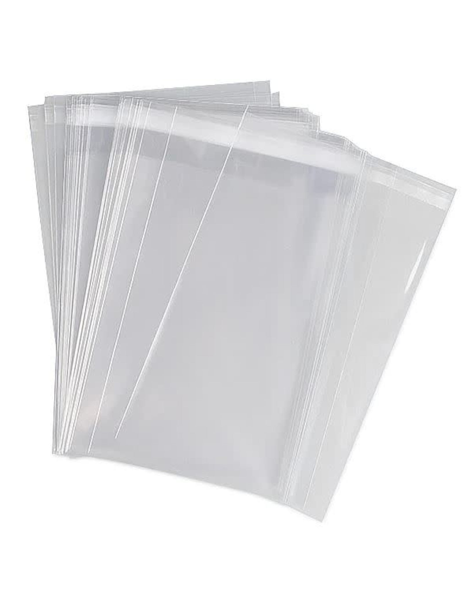 CELLOPHANE PARTY BAGS: CLEAR NO GUSSET 7.5x19" - 30 PACK